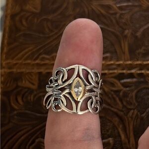 Keith Jack silver and 10k gold Guardian Angel Ring